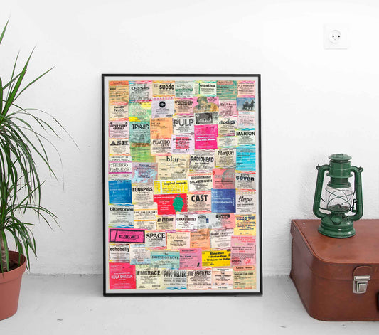 90s-Britpop-Indie-Bands-Gig-Concert-Tickets-Wall-Print