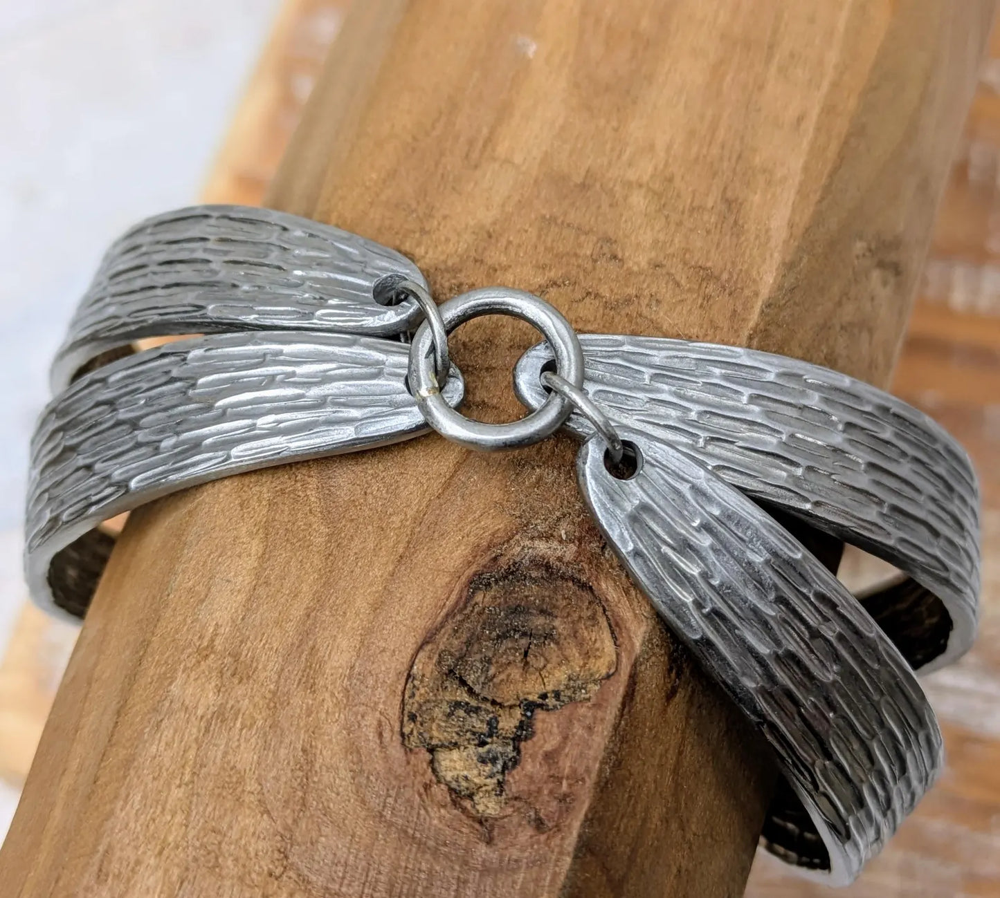Stainless Steel Patterend Handmade Bracelet