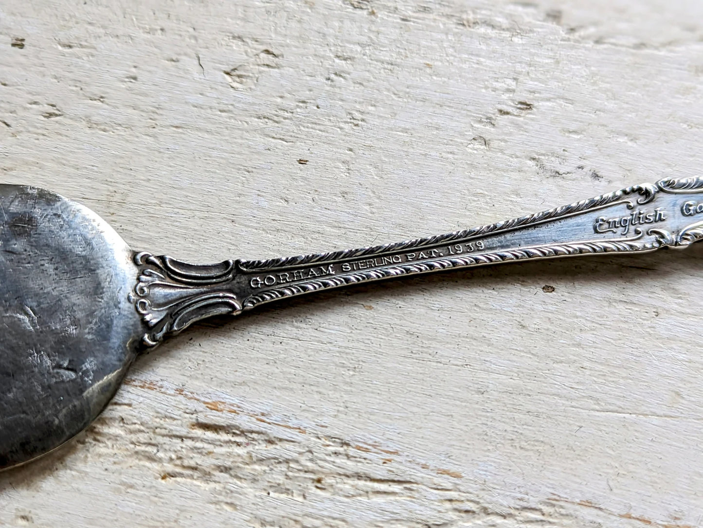 Sterling SILVER 1939 Spoon Ring - Initialled Letter M