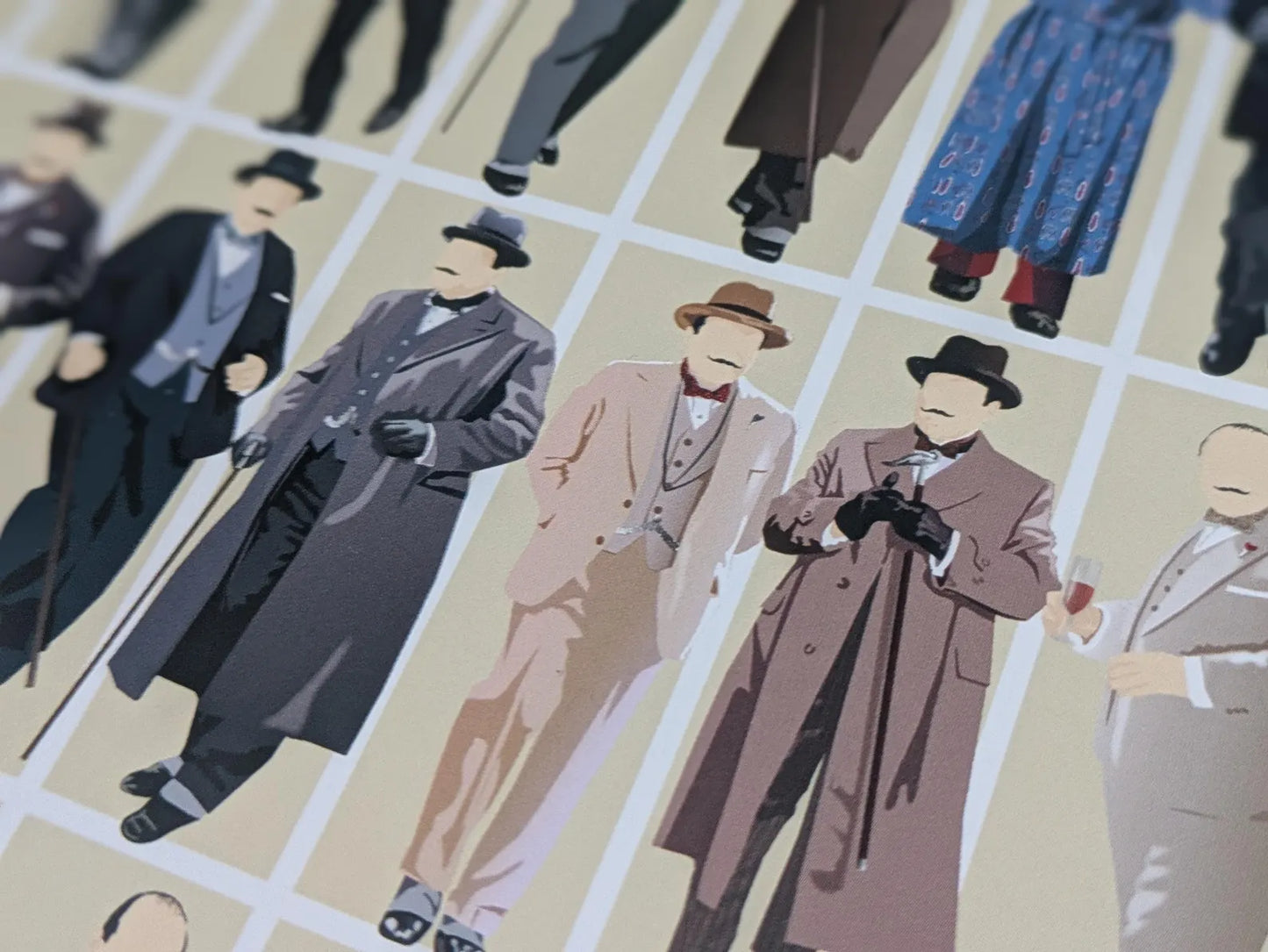 POIROT Wall Art Print  Agatha Christie Detective TV Show Murder