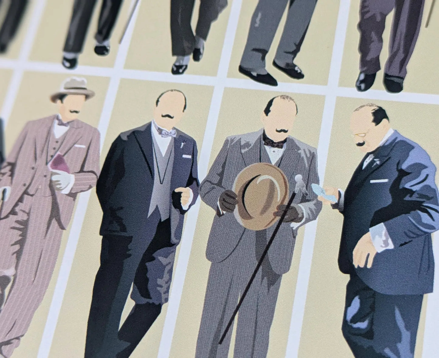 POIROT Wall Art Print  Agatha Christie Detective TV Show Murder