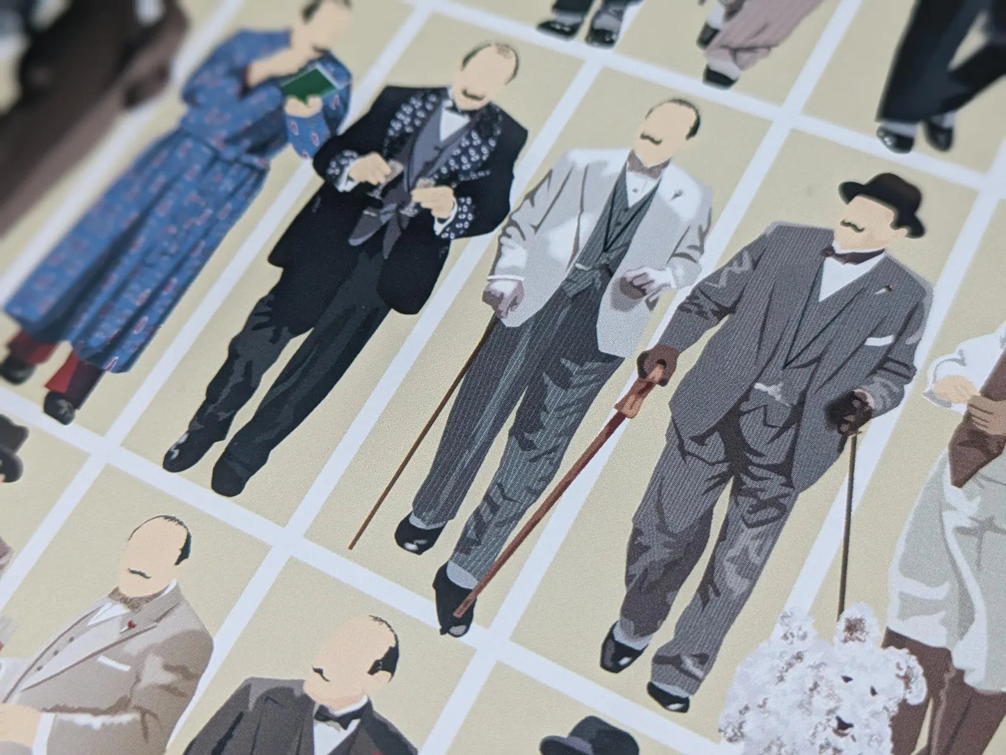 POIROT Wall Art Print  Agatha Christie Detective TV Show Murder