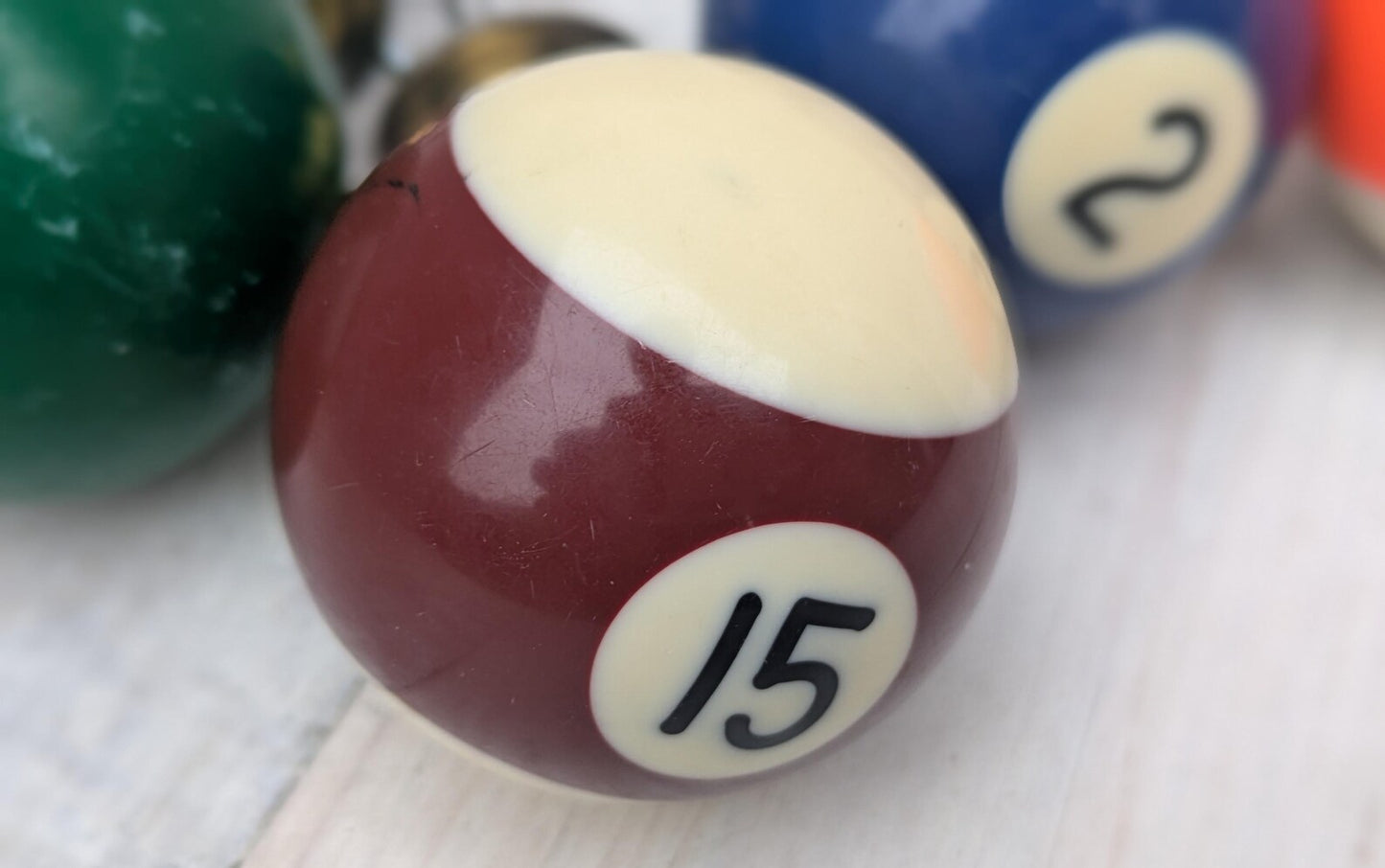 Set of 4 Repurposed Pool Ball Drawer Pulls - Mancave Games Room Decor