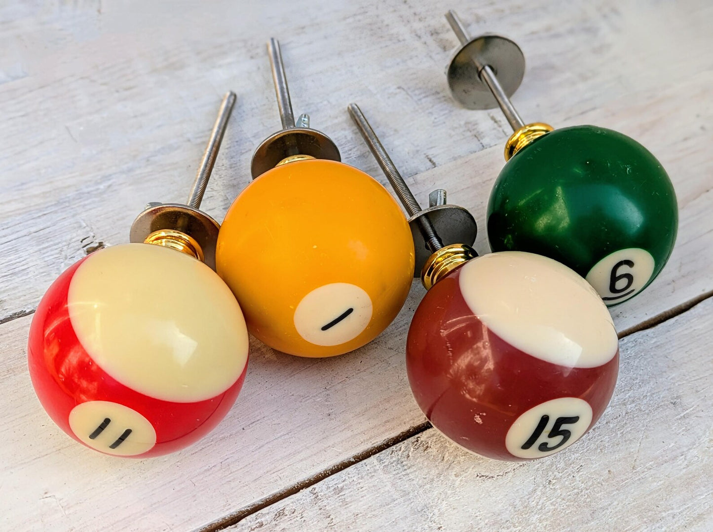 repurposed pool ball drawer knob bundle
