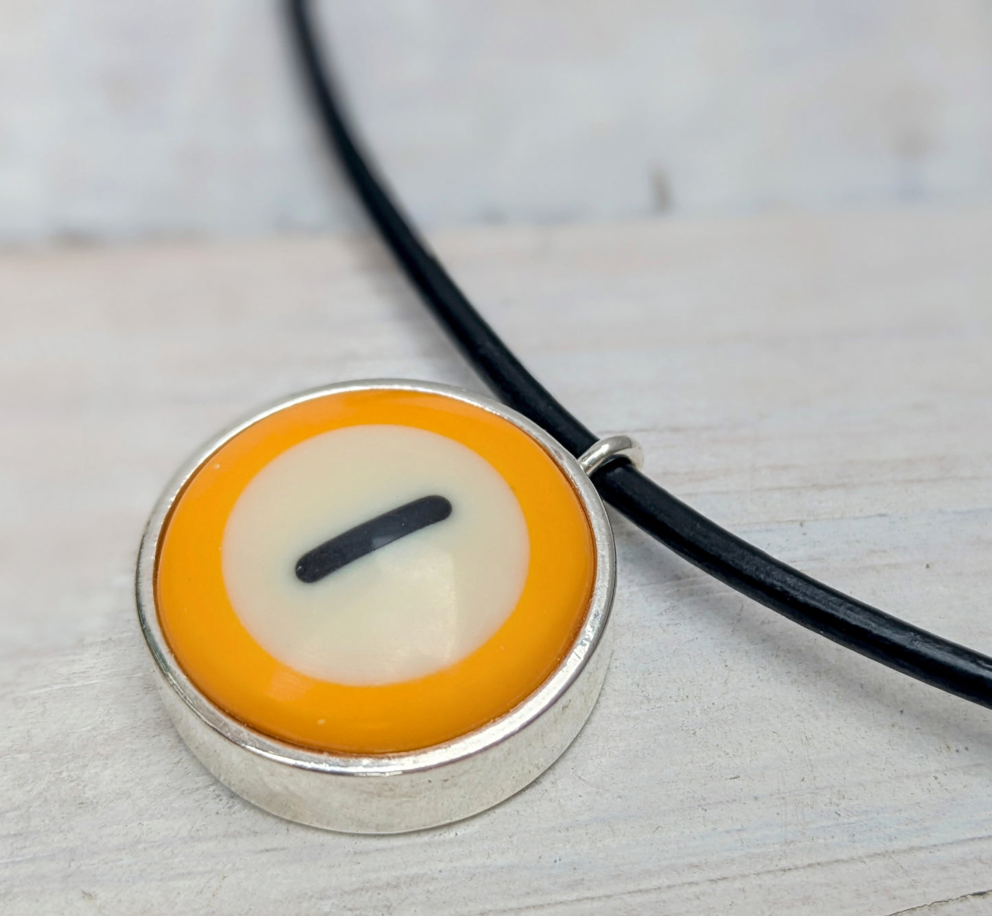 POOL BALL Pendant and Necklace Repurposed Jewelry Mens Ladies Fashion
