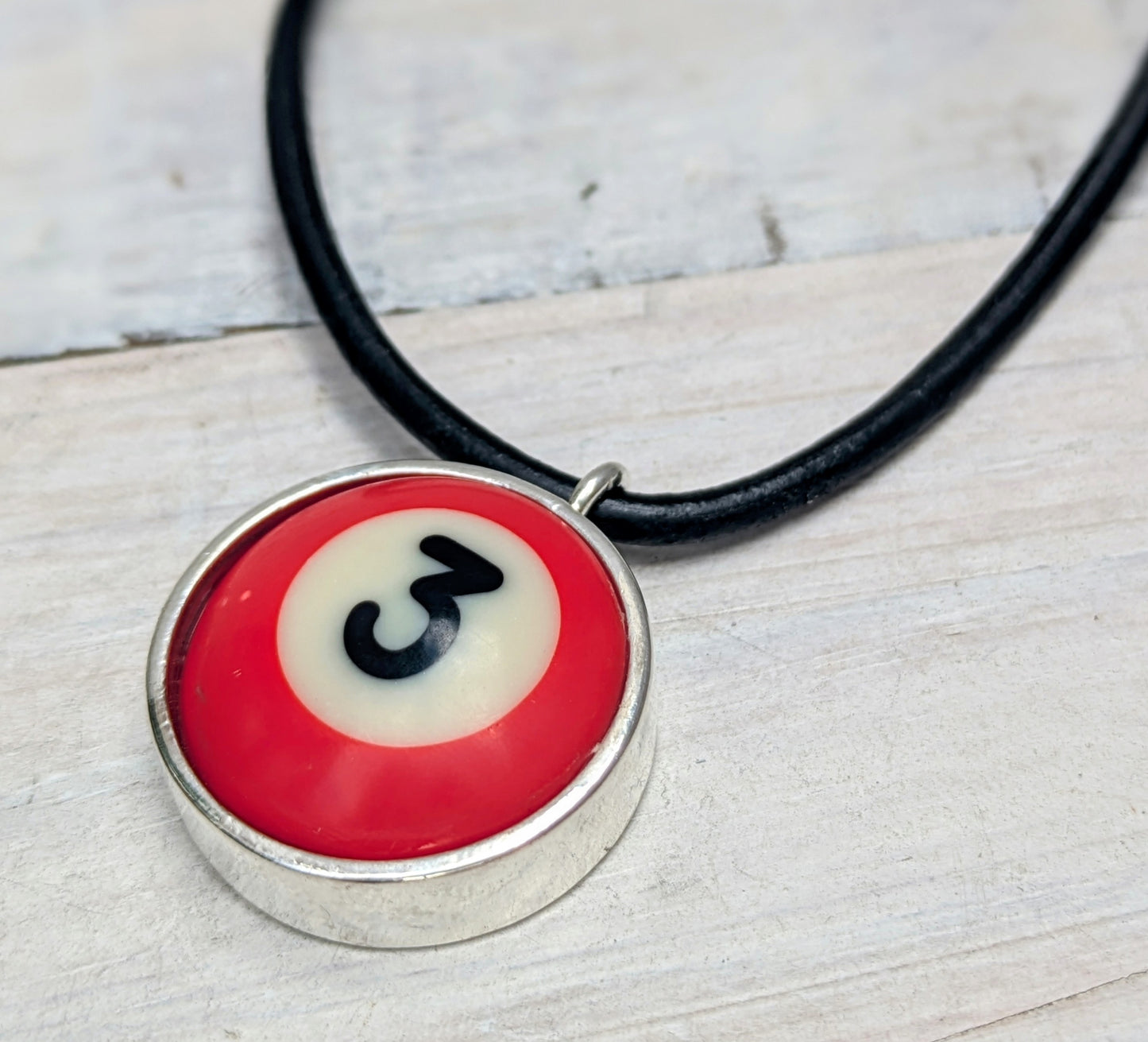 POOL BALL Pendant and Necklace Repurposed Jewelry Mens Ladies Fashion