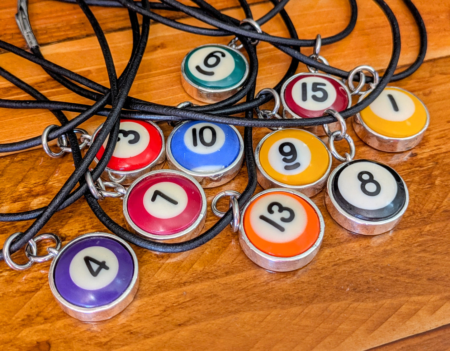 POOL BALL Pendant and Necklace Repurposed Jewelry Mens Ladies Fashion