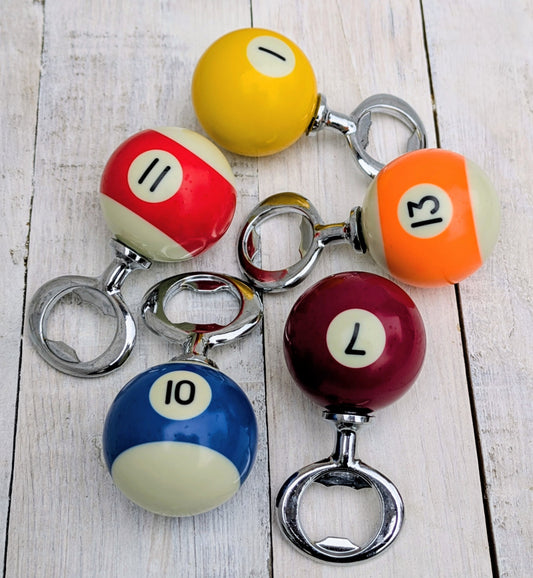 POOL BALL Beer Bottle Opener Repurposed Mancave Barware