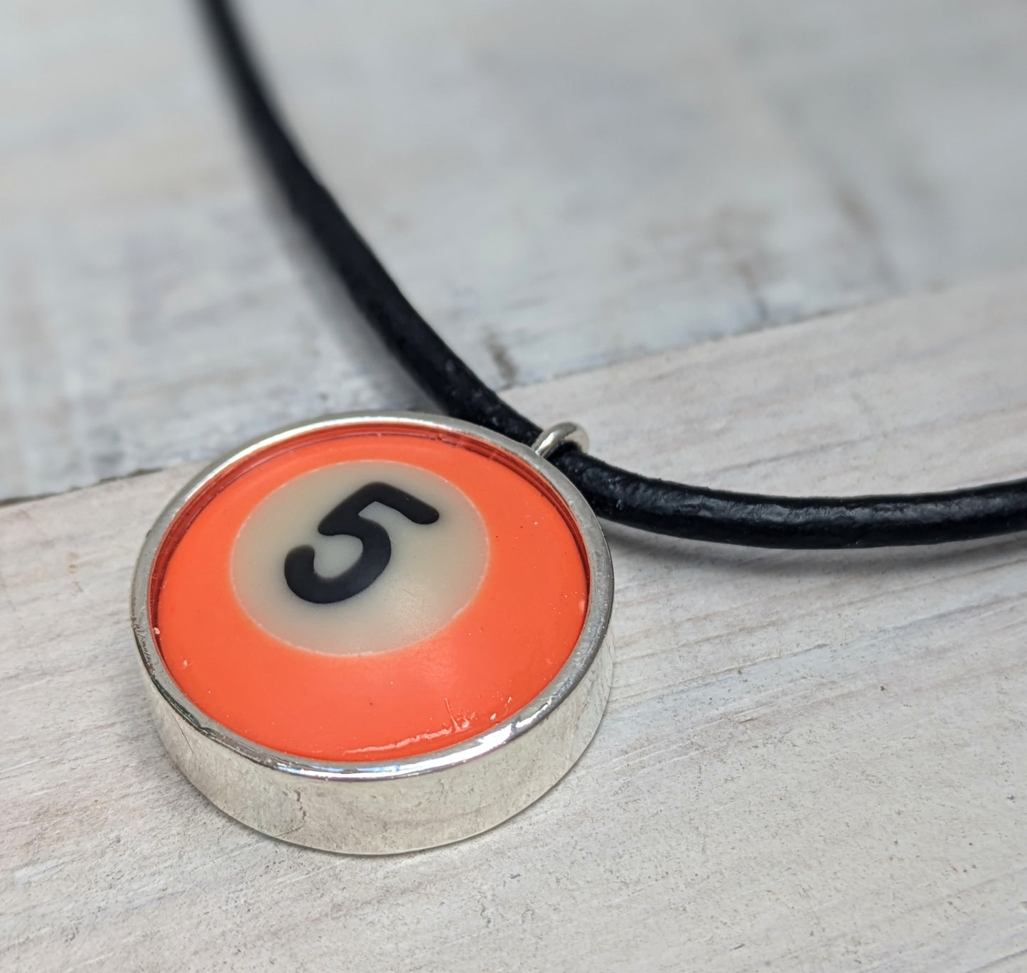POOL BALL Pendant and Necklace Repurposed Jewelry Mens Ladies Fashion