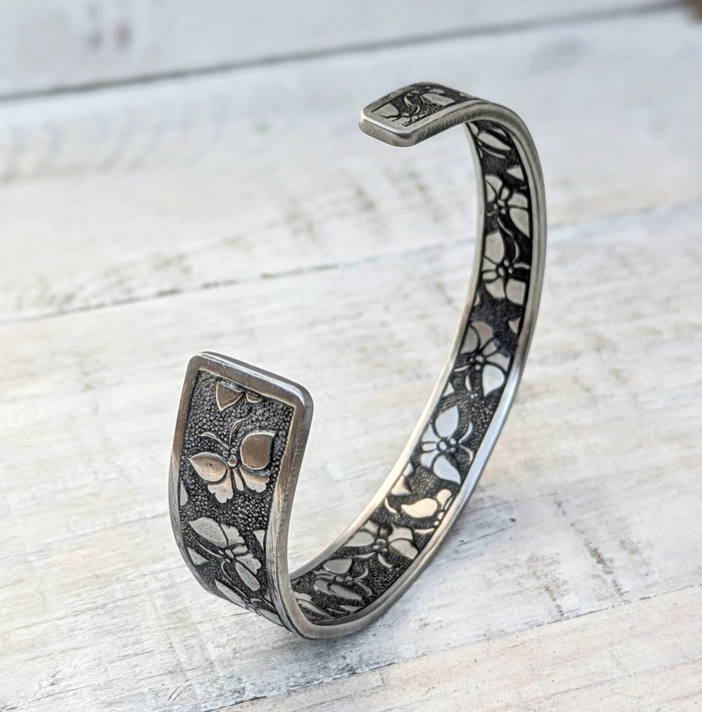 Stainless Steel Butterfly Cuff Bangle