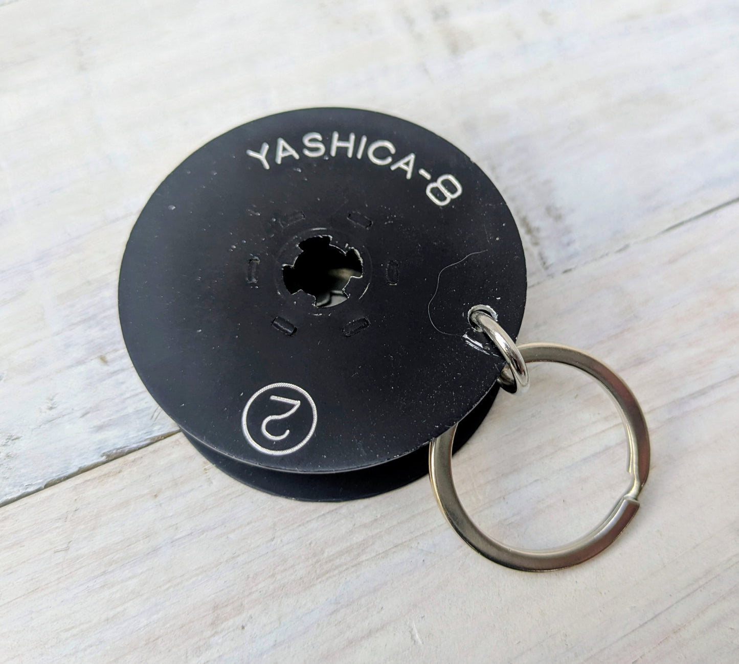 Repurposed Cine SUPER 8 Camera Film Reel Bag Charm Key Ring