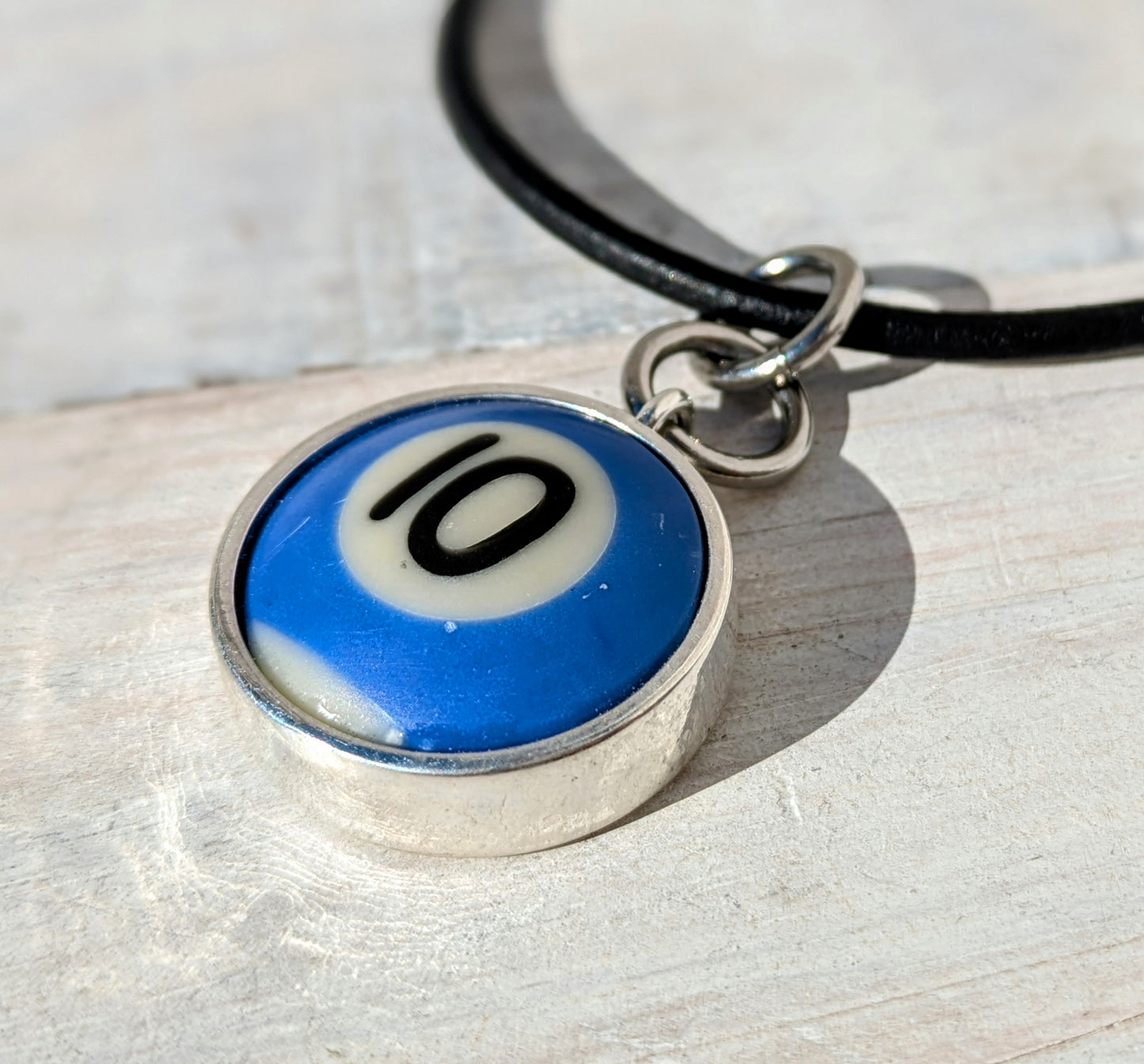 POOL BALL Pendant and Necklace Repurposed Jewelry Mens Ladies Fashion