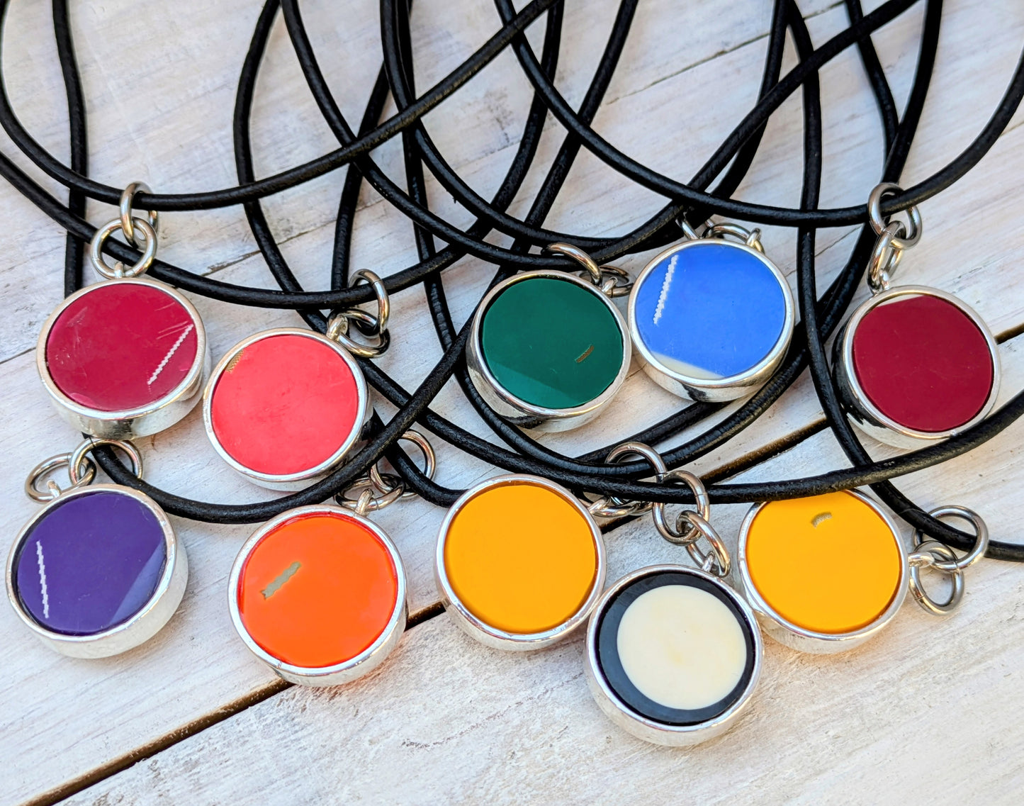 POOL BALL Pendant and Necklace Repurposed Jewelry Mens Ladies Fashion
