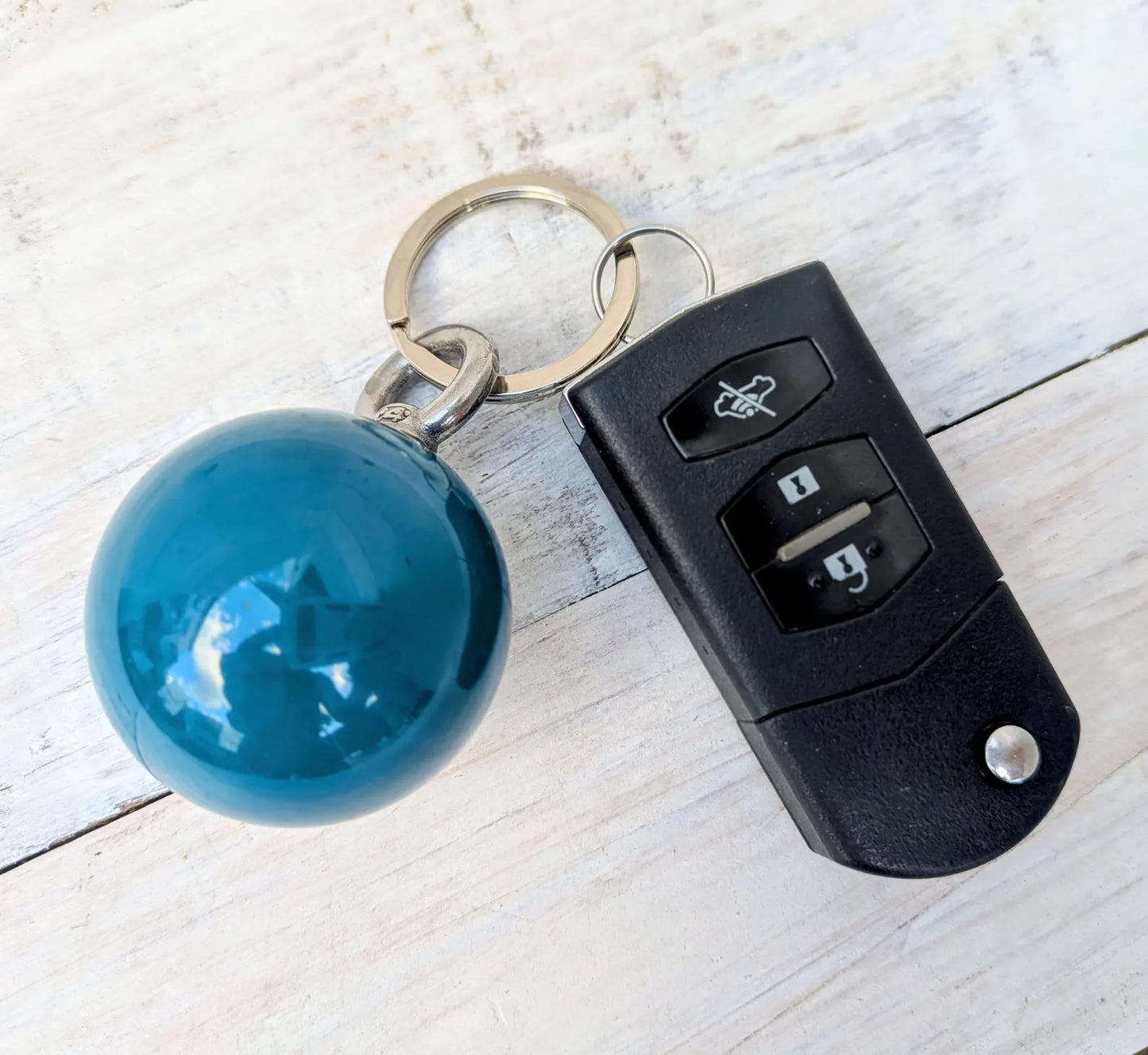 Mini SNOOKER BALL Keyring: Handmade Bag Charm