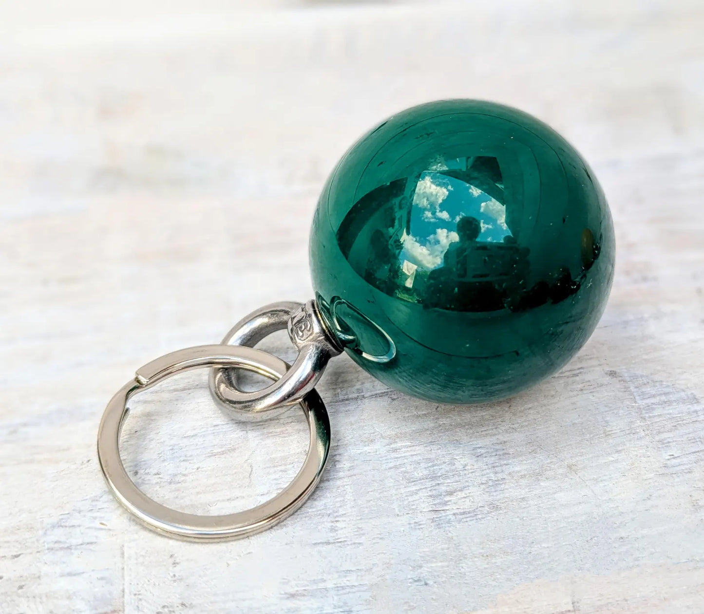 Mini SNOOKER BALL Keyring: Handmade Bag Charm