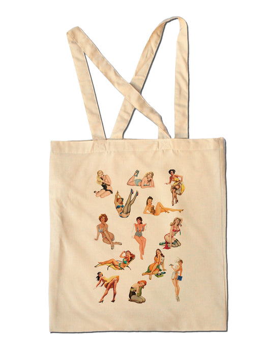 VINTAGE-PIN-UP-GIRLS-TOTE-BAG