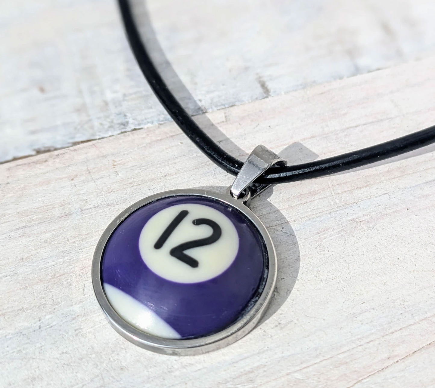 POOL BALL Pendant and Necklace (Skinny Version)