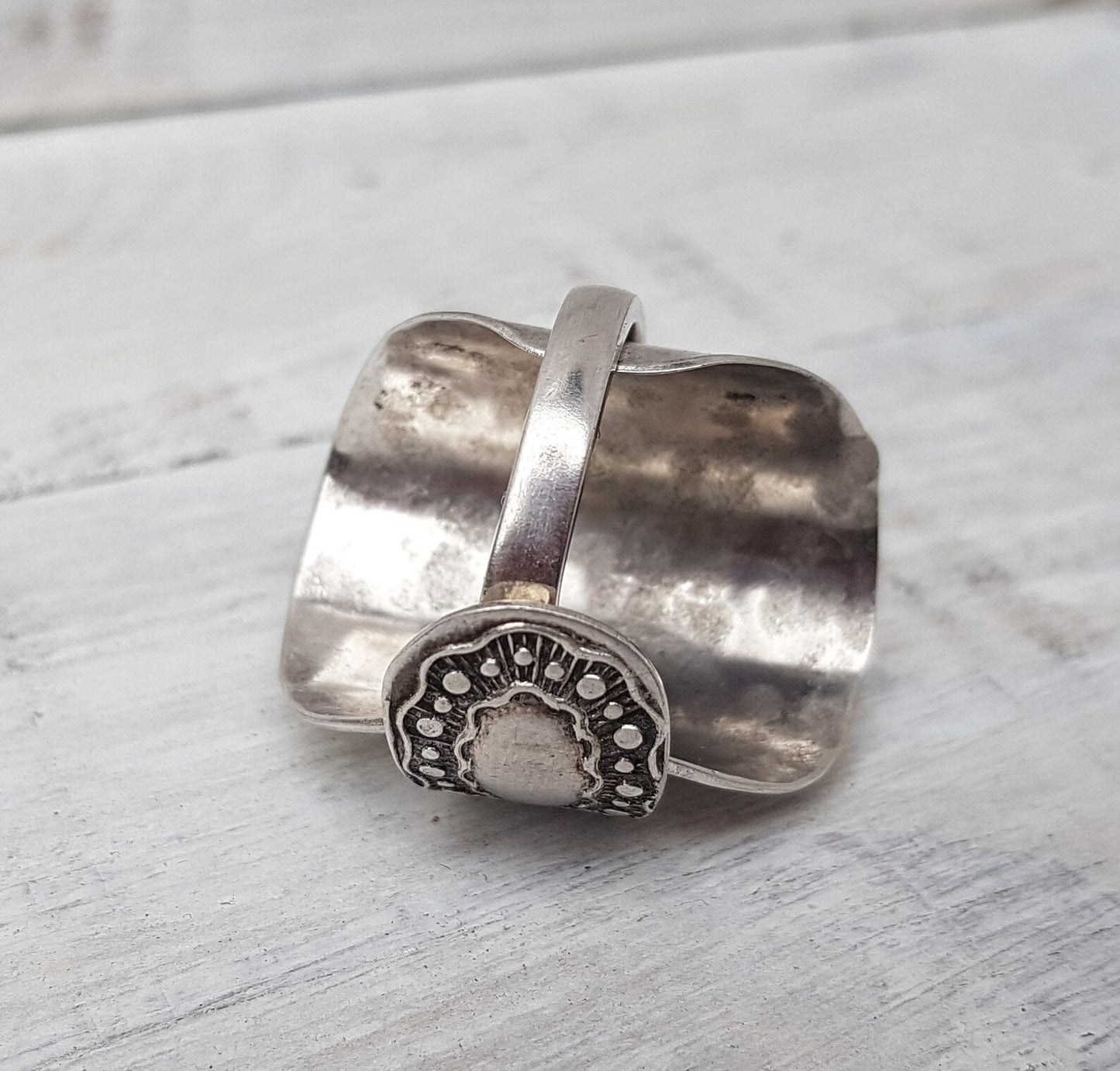 LARGE Unisex Vintage Spoon Ring - Upcycled Jewelry - Ladies / Men's - Handmade