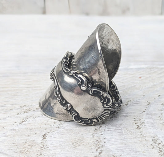 Sterling SILVER Sheffield 1911 Spoon Ring