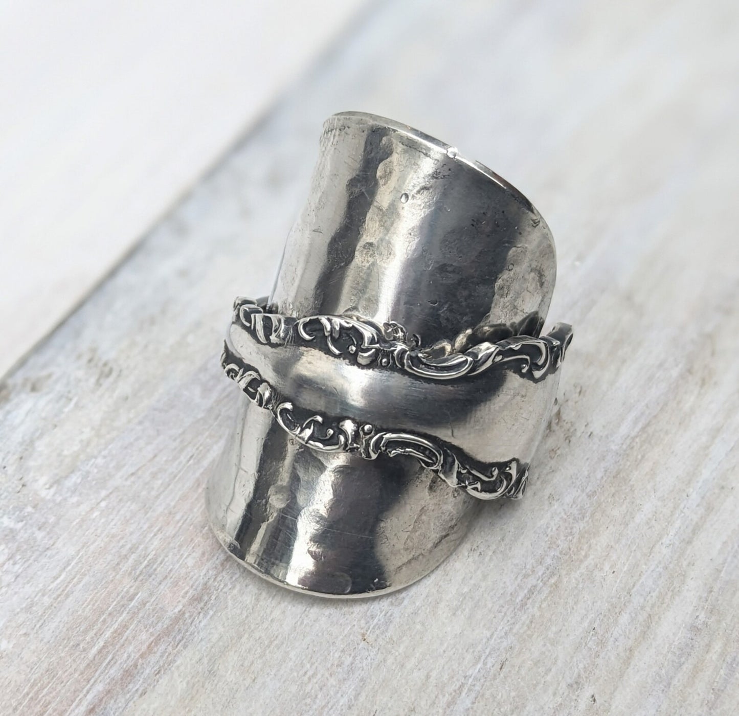 Sterling SILVER Sheffield 1911 Spoon Ring