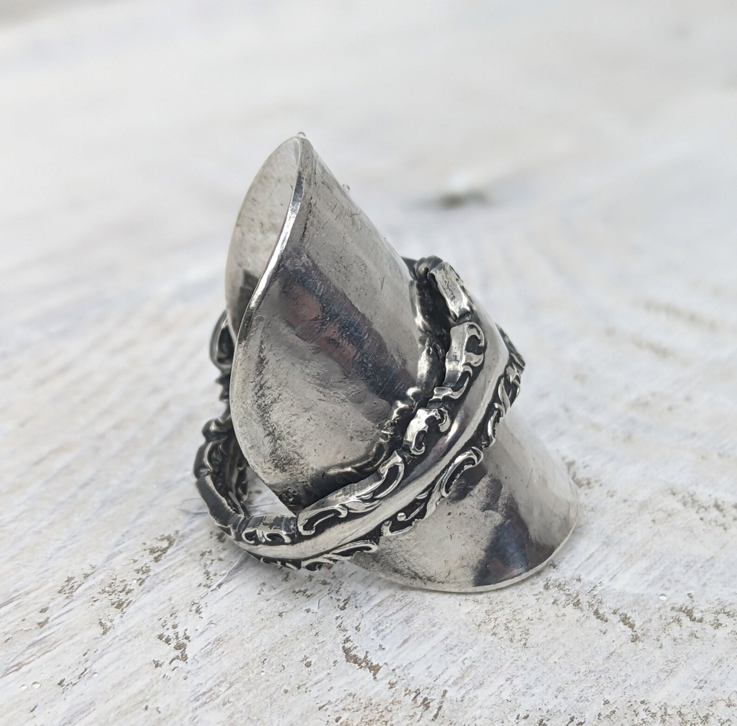 Sterling SILVER Sheffield 1911 Spoon Ring