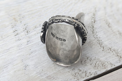 Sterling SILVER Sheffield 1911 Spoon Ring