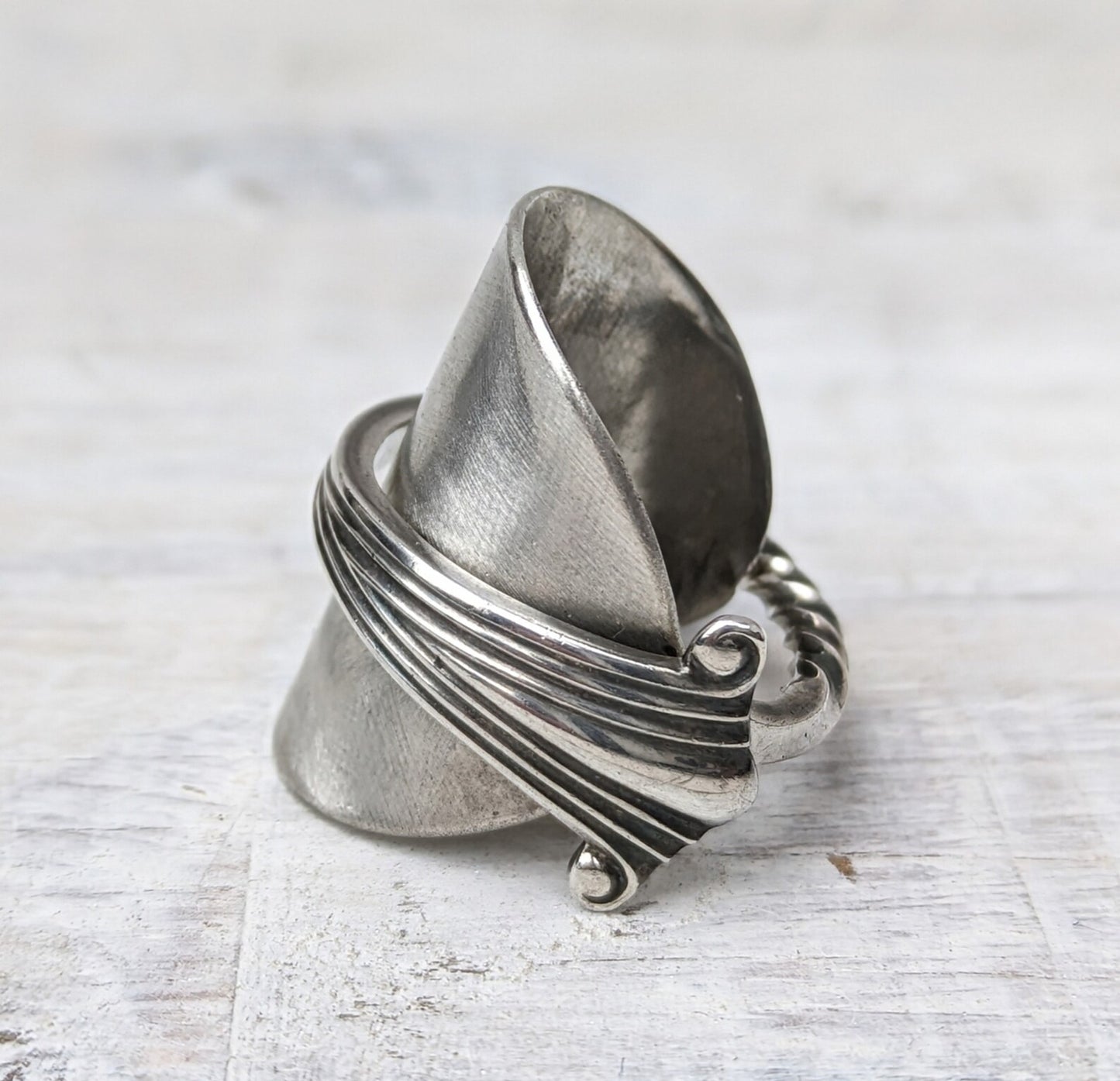 Sterling SILVER Birmingham 1893 VICTORIAN Spoon Ring