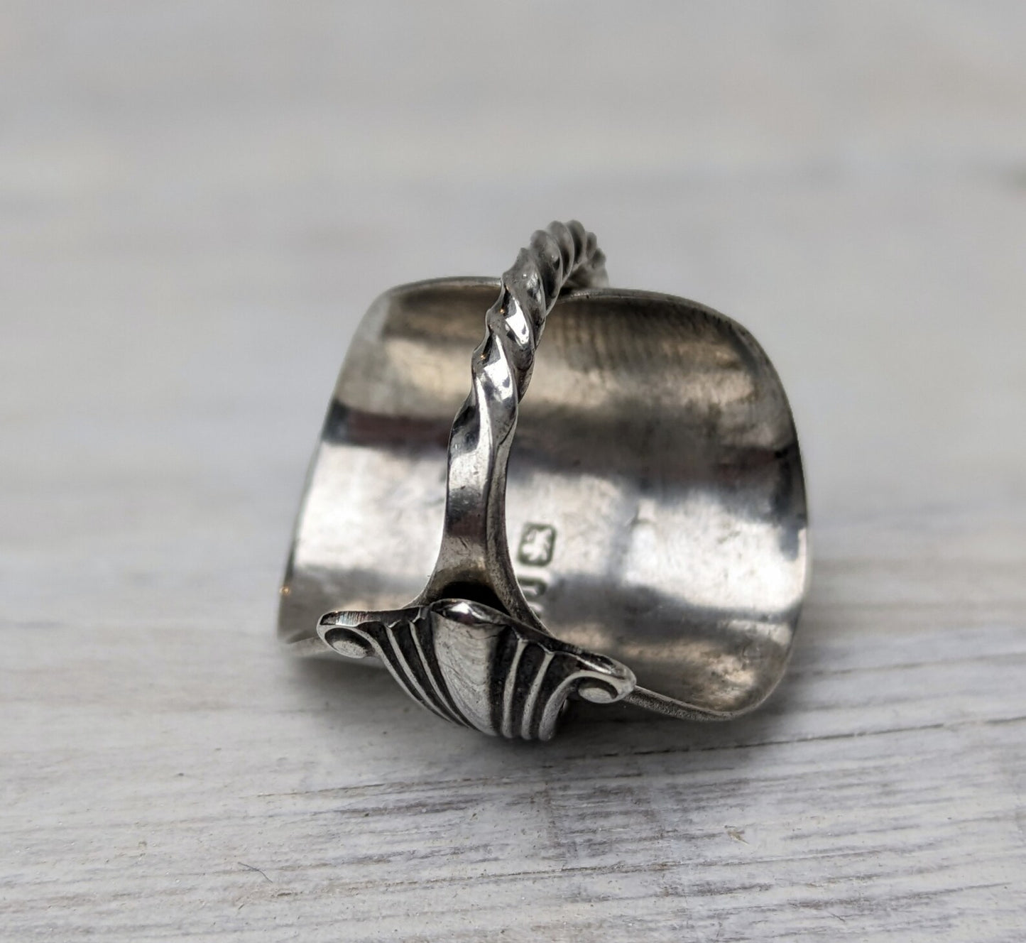 Sterling SILVER Birmingham 1893 VICTORIAN Spoon Ring