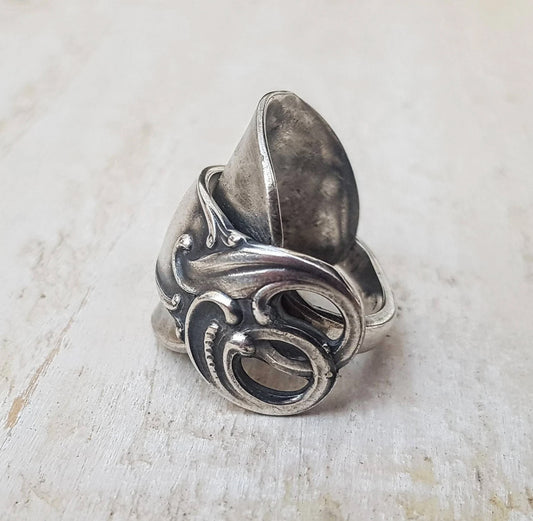 Vintage-Mens-Ladies-Spoon-Ring-uk