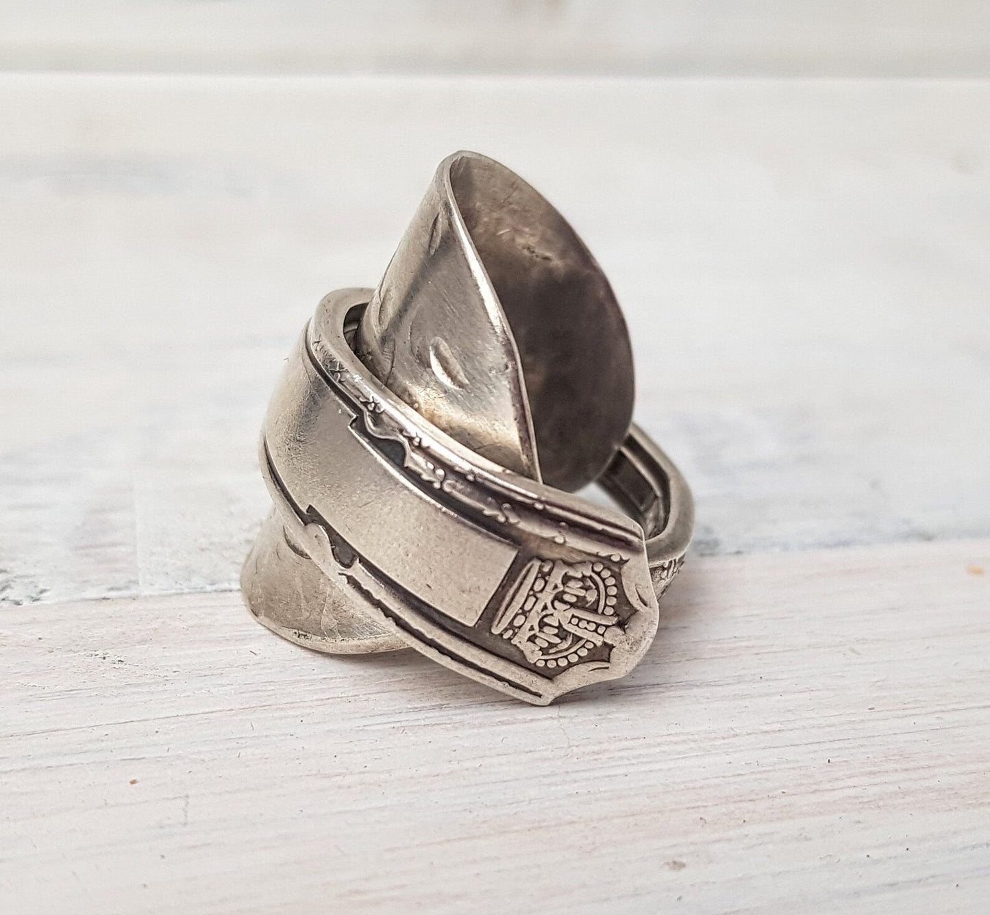 Vintage - 1937 Crown Spoon Ring - Upcycled Jewelry - Ladies / Men's - Handmade