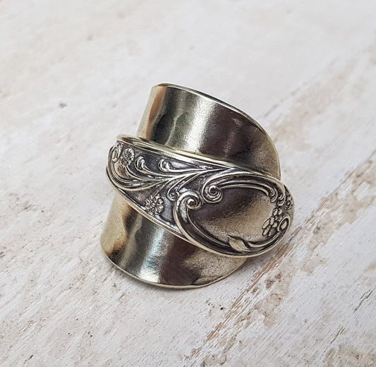 Vintage Spoon Ring - Men's / Ladies - Handmade Unisex Floral Jewelry