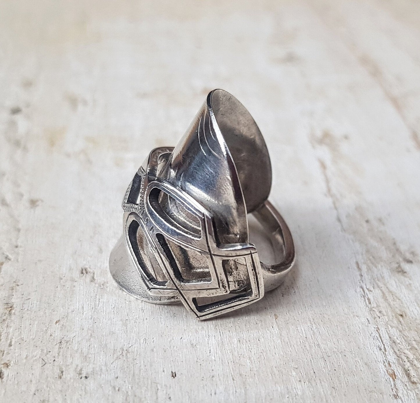 Vintage Art Deco Upcycled Spoon Ring - Men's / Ladies