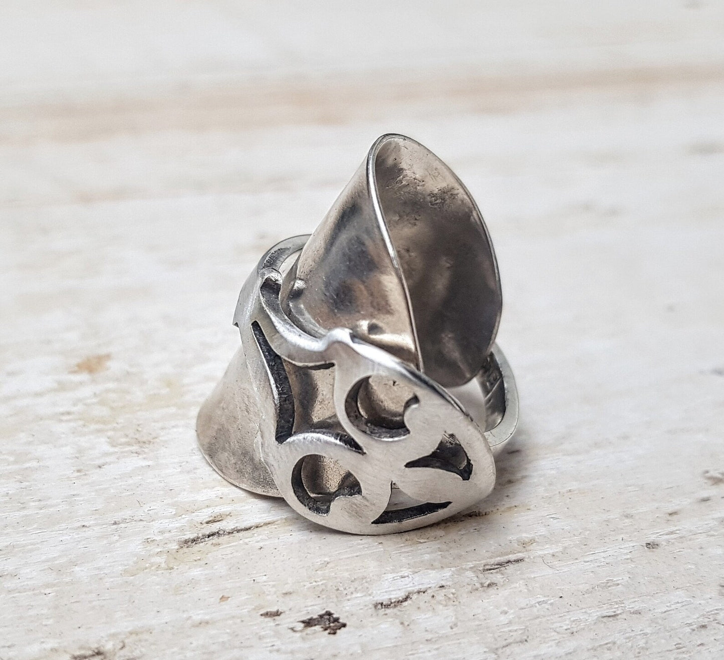 Vintage - Spoon Ring - Handmade - Upcycled - Mens - Ladies Boho Floral Jewelry