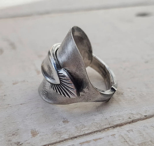 Unisex - Vintage Spoon Ring - Upcycled Boho - Gothic Jewelry - Handmade