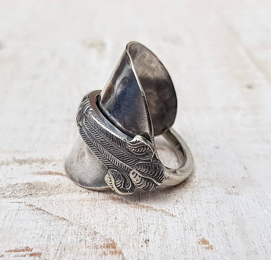 Feather-Vintage-Spoon-Ring