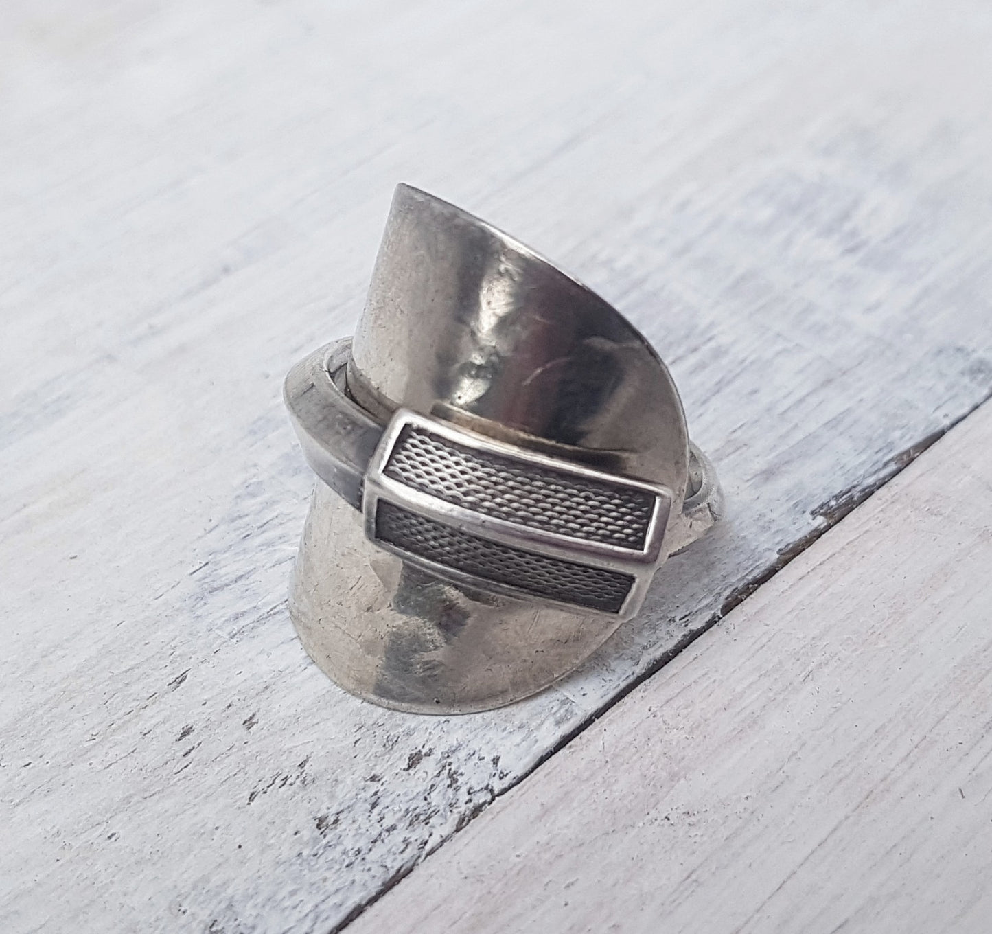 Sterling SILVER - Birmingham 1933 Art Deco Spoon Ring - Vintage - Upcycled - Boho Jewelry Fashion - Hippie