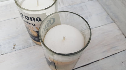 2 Beer Bottle Candles