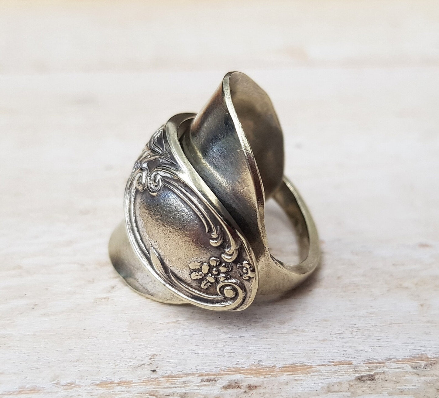 Vintage Spoon Ring - Men's / Ladies - Handmade Unisex Floral Jewelry