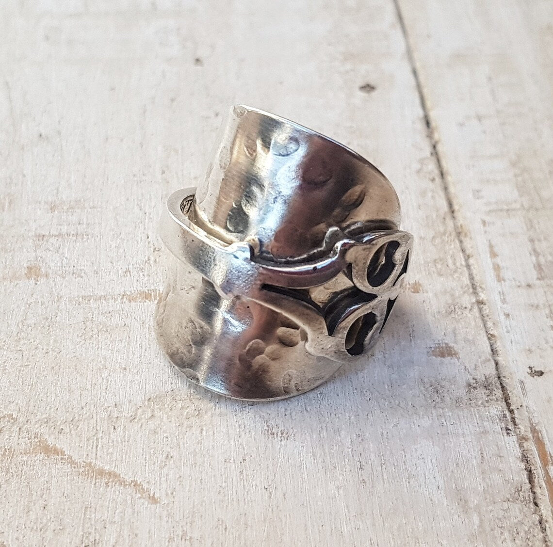 Vintage Spoon Ring - Handmade - Upcycled - Mens - Ladies Boho Floral Jewelry