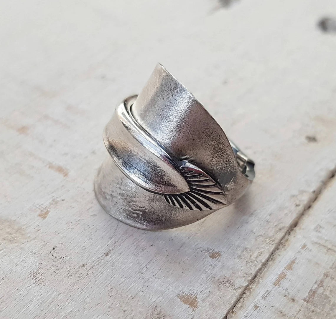 Unisex - Vintage Spoon Ring - Upcycled Boho - Gothic Jewelry - Handmade