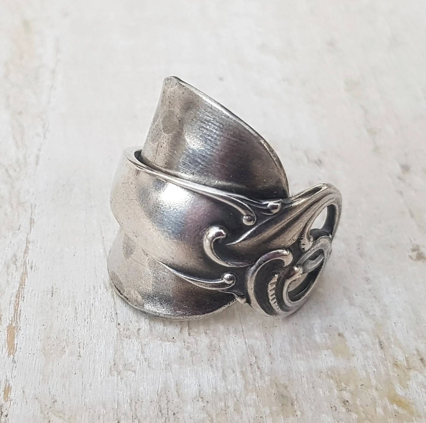 Vintage Unisex Spoon Ring - Men's / Ladies Upcycled Boho Jewelry