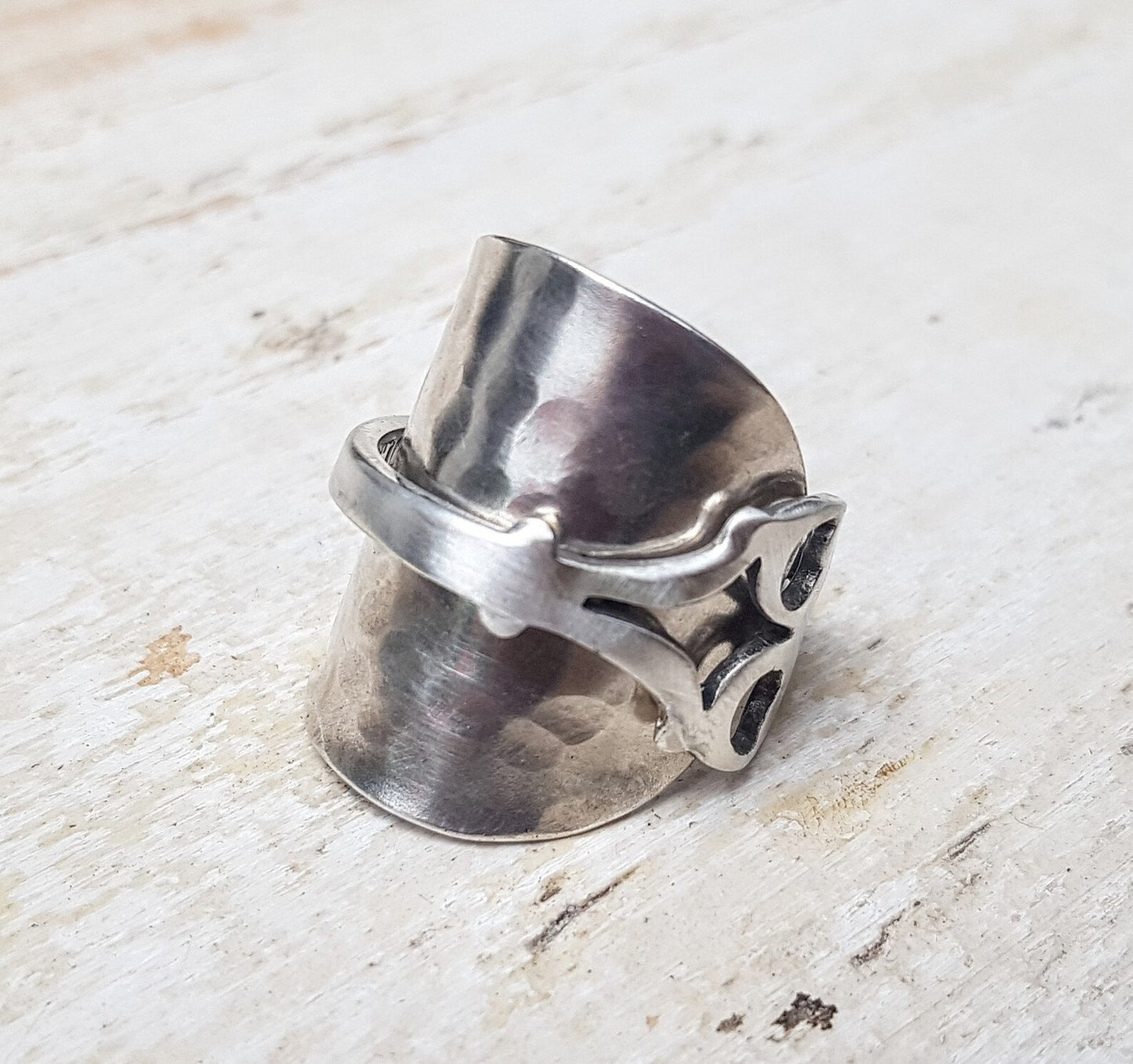 Vintage - Spoon Ring - Handmade - Upcycled - Mens - Ladies Boho Floral Jewelry