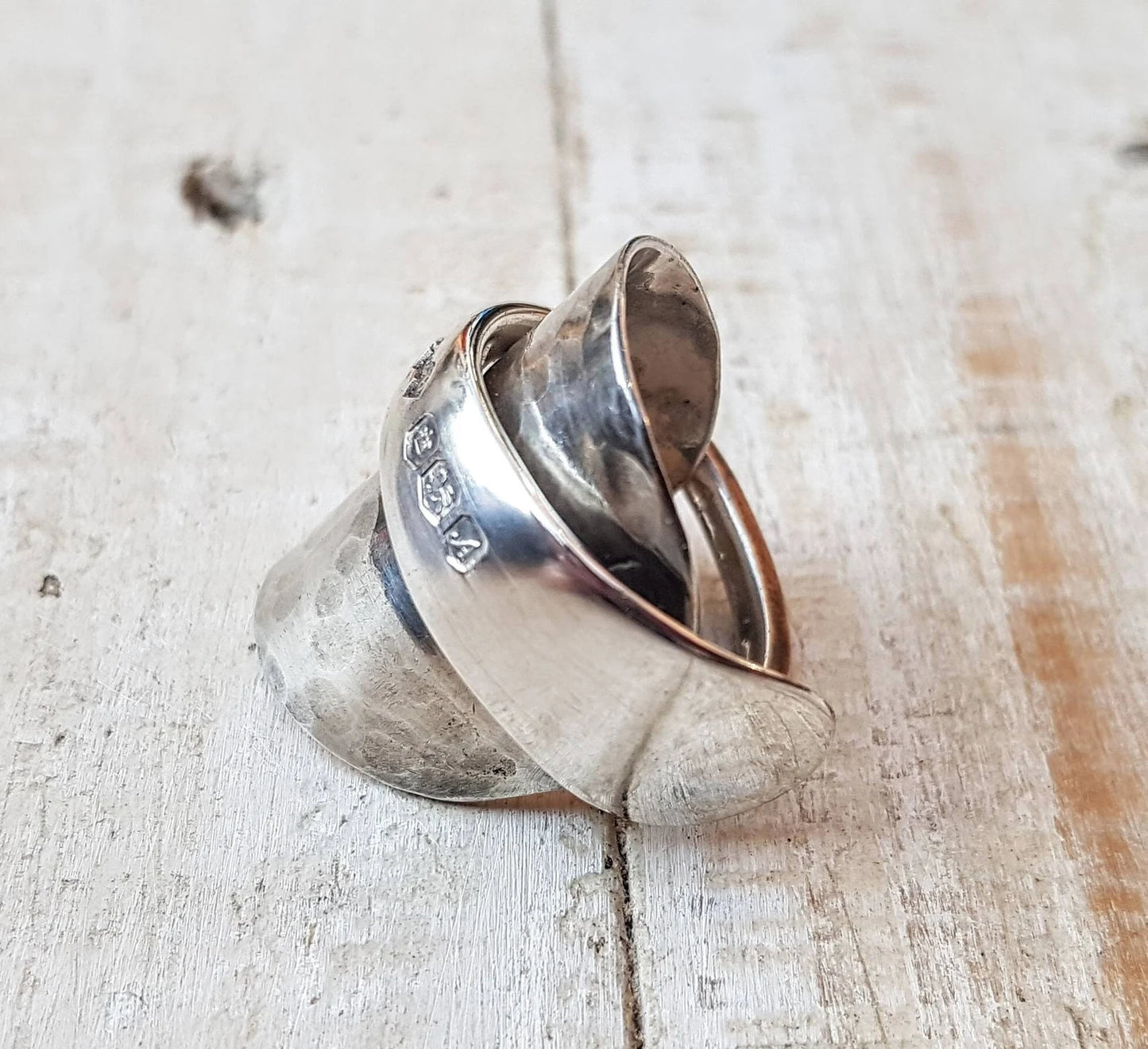 Sterling Silver Unisex - 1968 Sheffield Vintage Spoon Ring