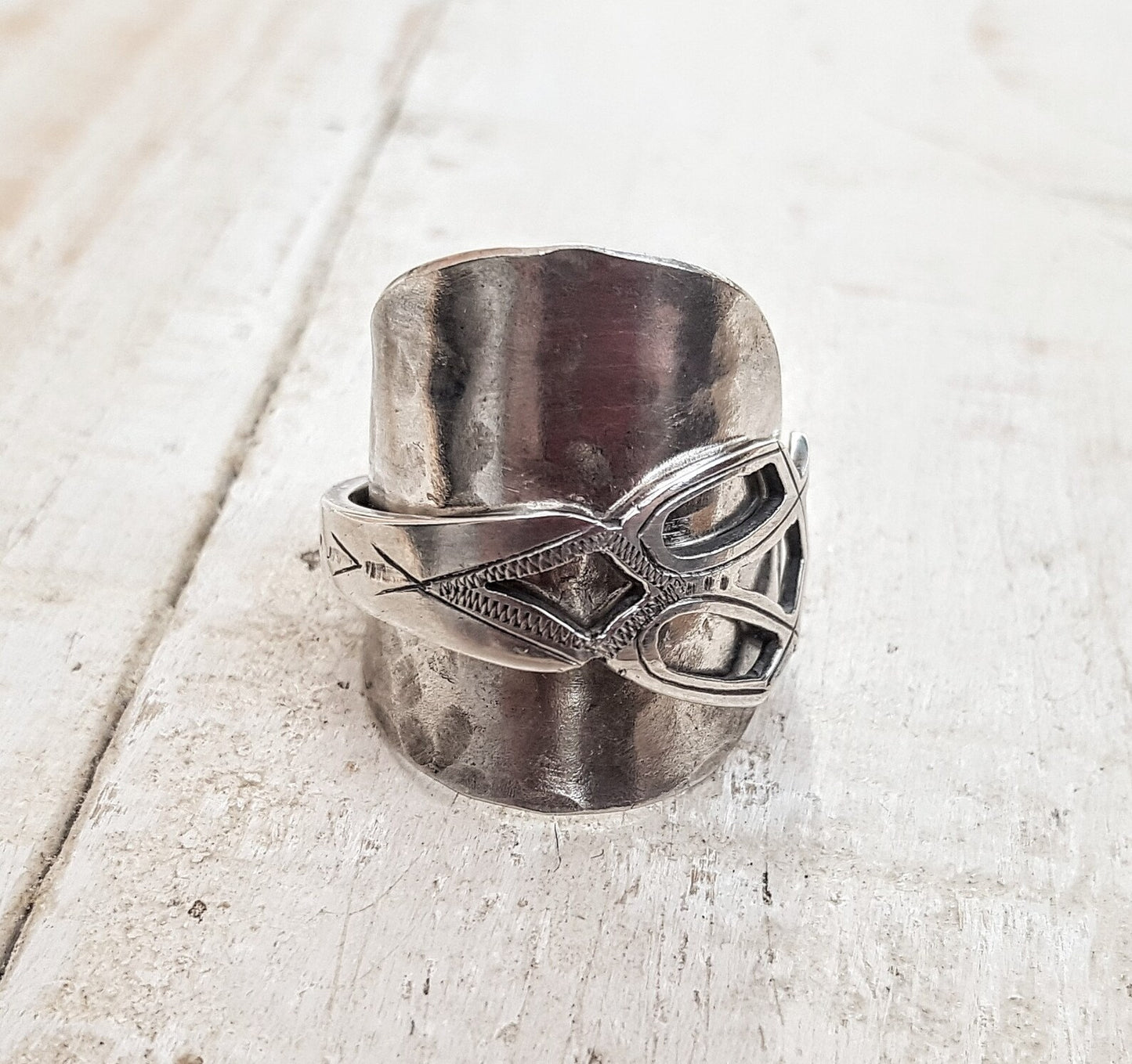 Vintage Art Deco Upcycled Spoon Ring - Men's / Ladies