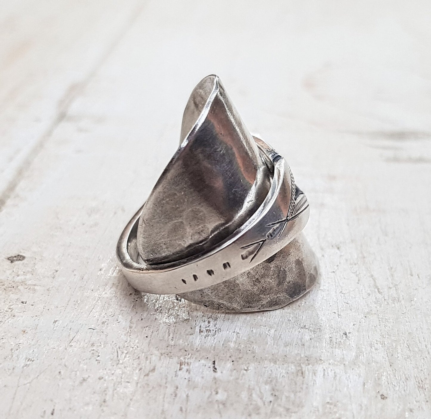 Vintage Art Deco Upcycled Spoon Ring - Men's / Ladies