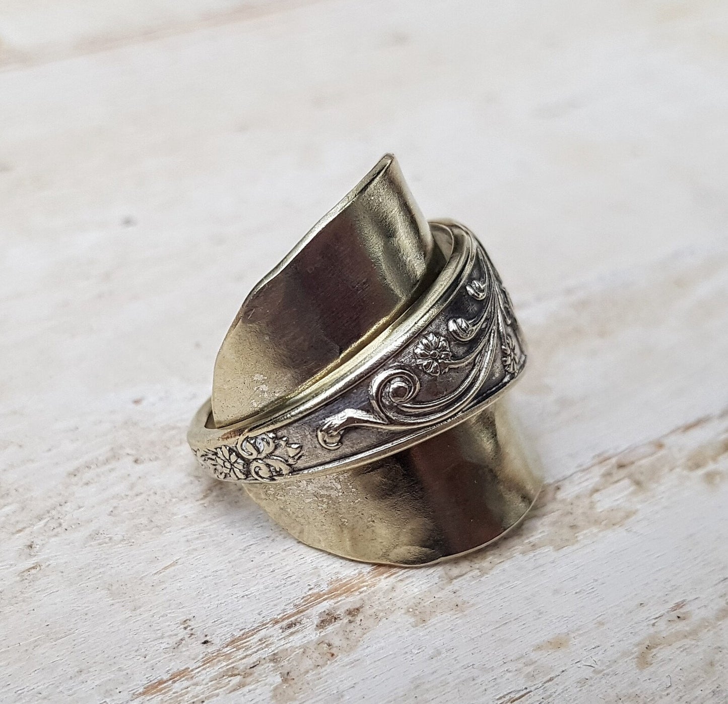 Vintage Spoon Ring - Men's / Ladies - Handmade Unisex Floral Jewelry