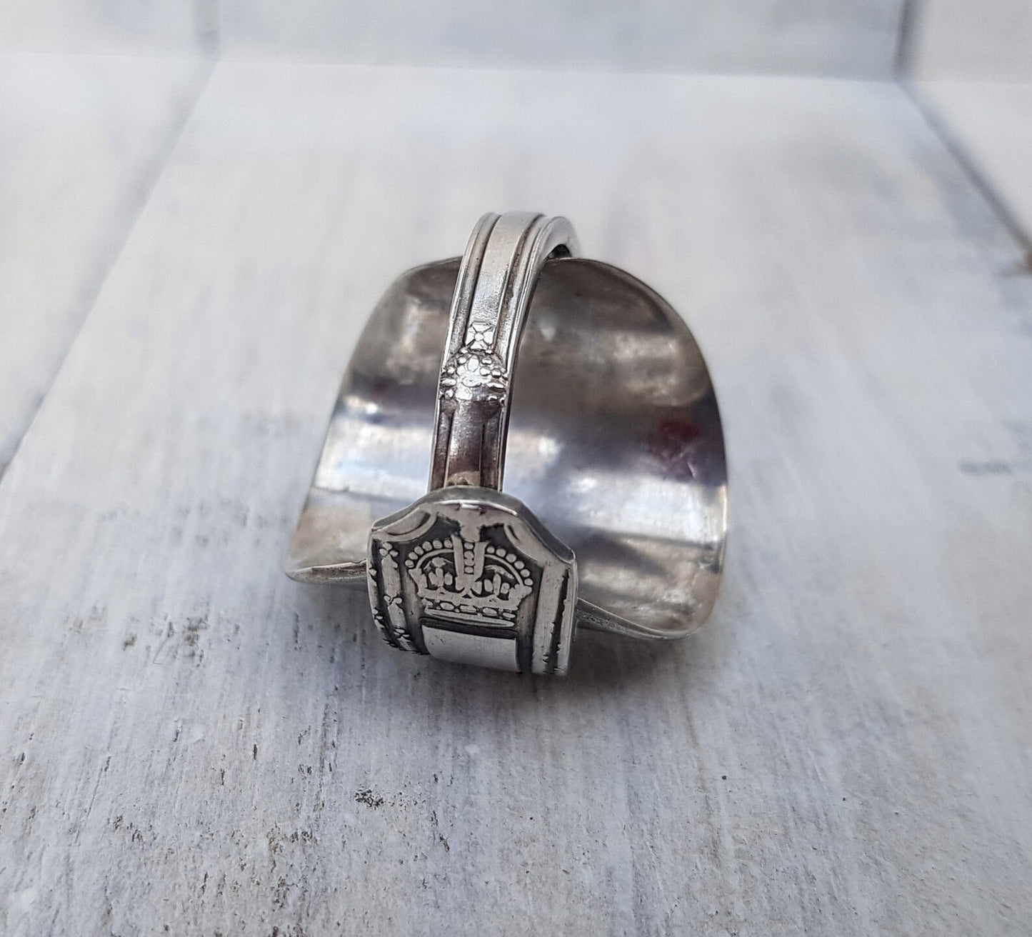 Vintage - 1937 Crown Spoon Ring - Upcycled Jewelry - Ladies Men's