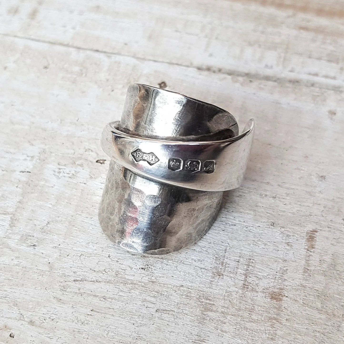 Sterling Silver Unisex - 1968 Sheffield Vintage Spoon Ring