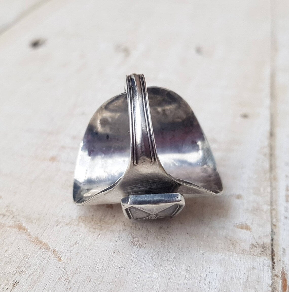 Upcycled Art Deco Spoon Ring - Vintage Men's / Ladies Jewelry