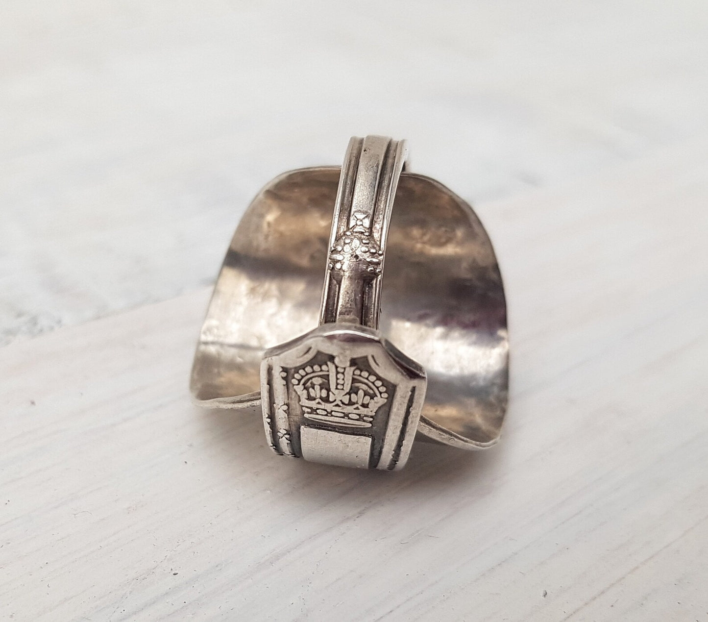 Vintage - 1937 Crown Spoon Ring - Upcycled Jewelry - Ladies / Men's - Handmade